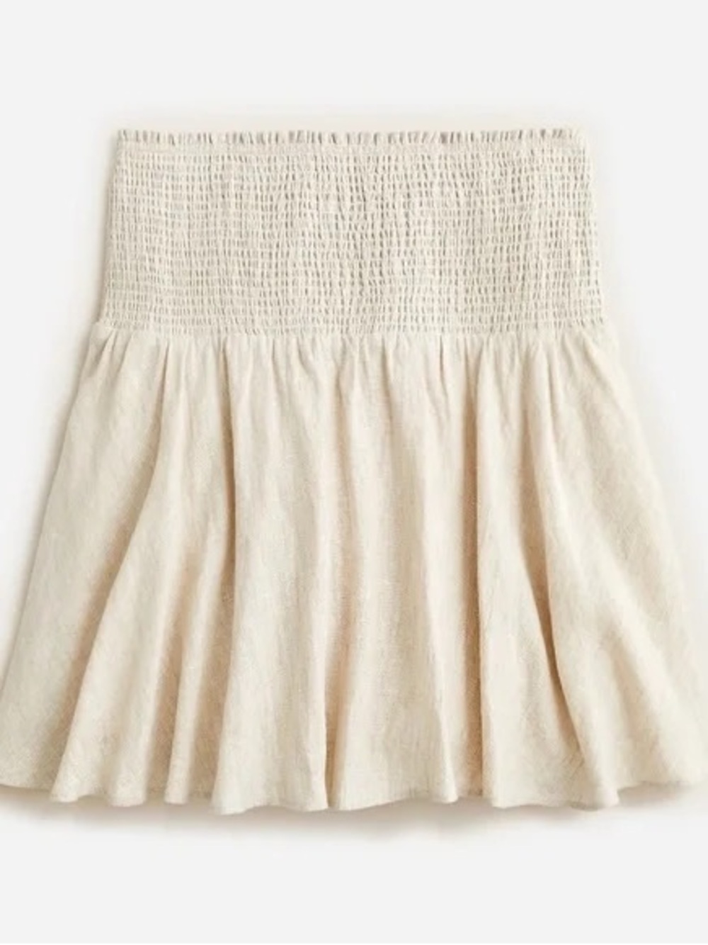 J. Crew Smocked Waist Mini Skirt